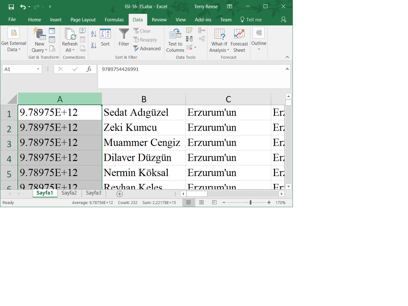Correct ISBNs converted to scientific notation in Excel – MarcEdit